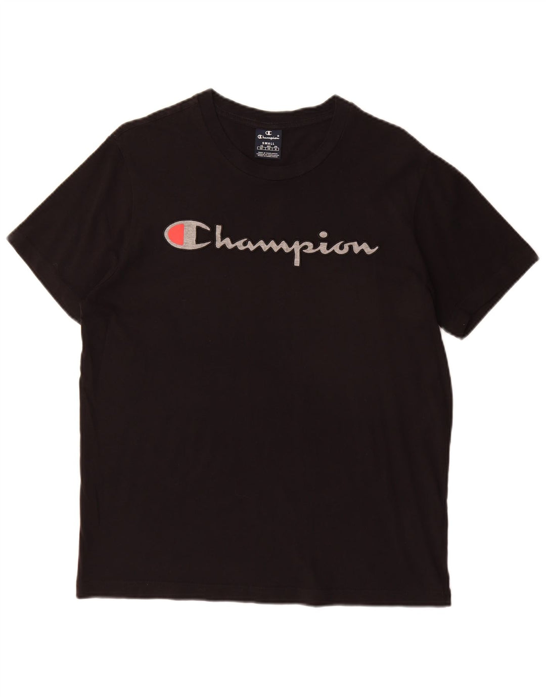 CHAMPION Herre grafisk T-shirt Top Lille sort bomuld