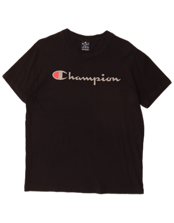 CHAMPION Herre grafisk T-shirt Top Lille sort bomuld