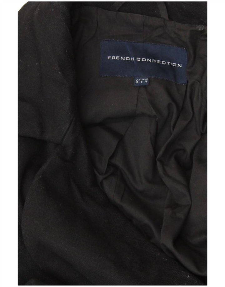 FRANSK FORBINDELSE Dame Oversized Open Overcoat UK 10 Small Black