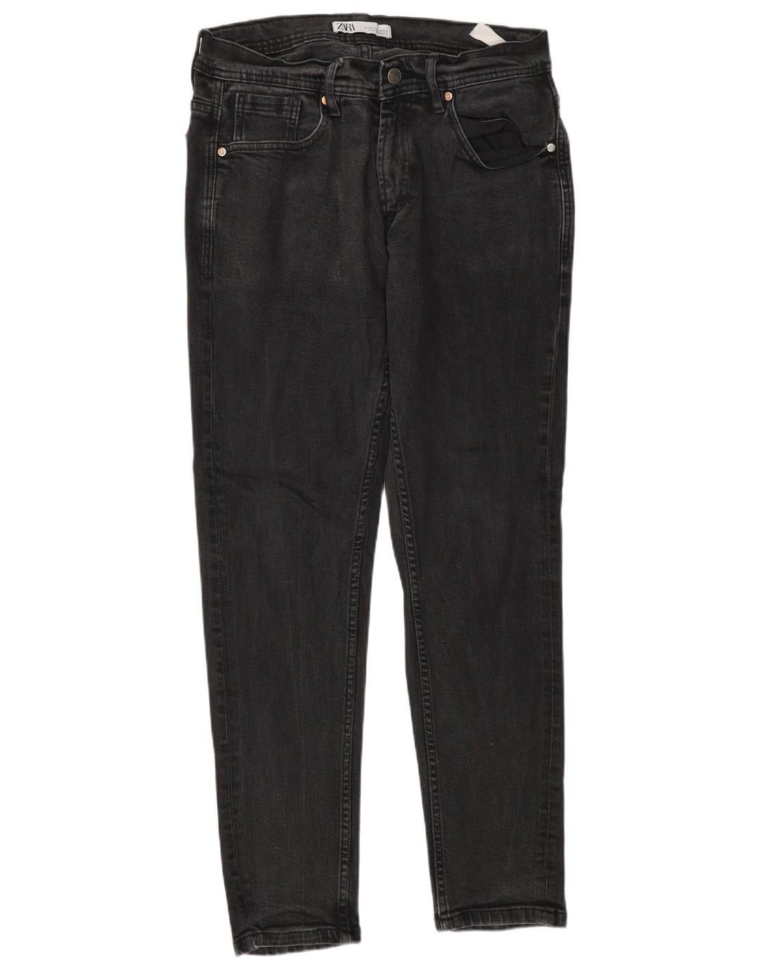 Zara Herre Slim Jeans EU 44 Large W34 L30 Grå Bomuld