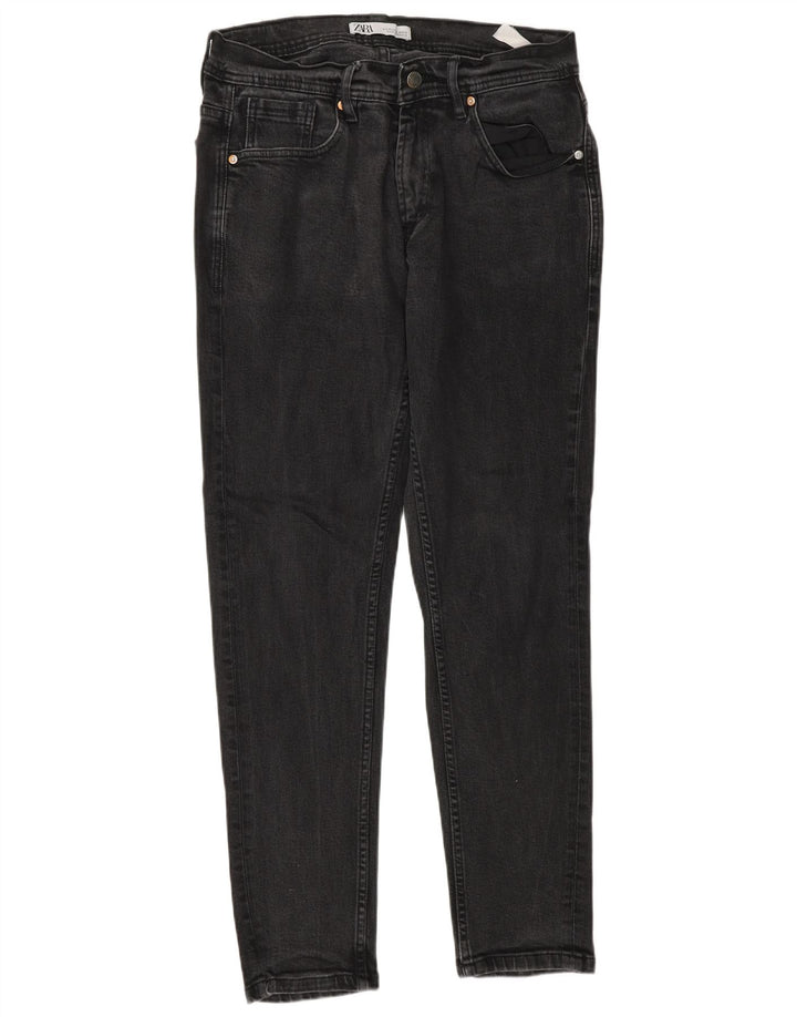 Zara Herre Slim Jeans EU 44 Large W34 L30 Grå Bomuld