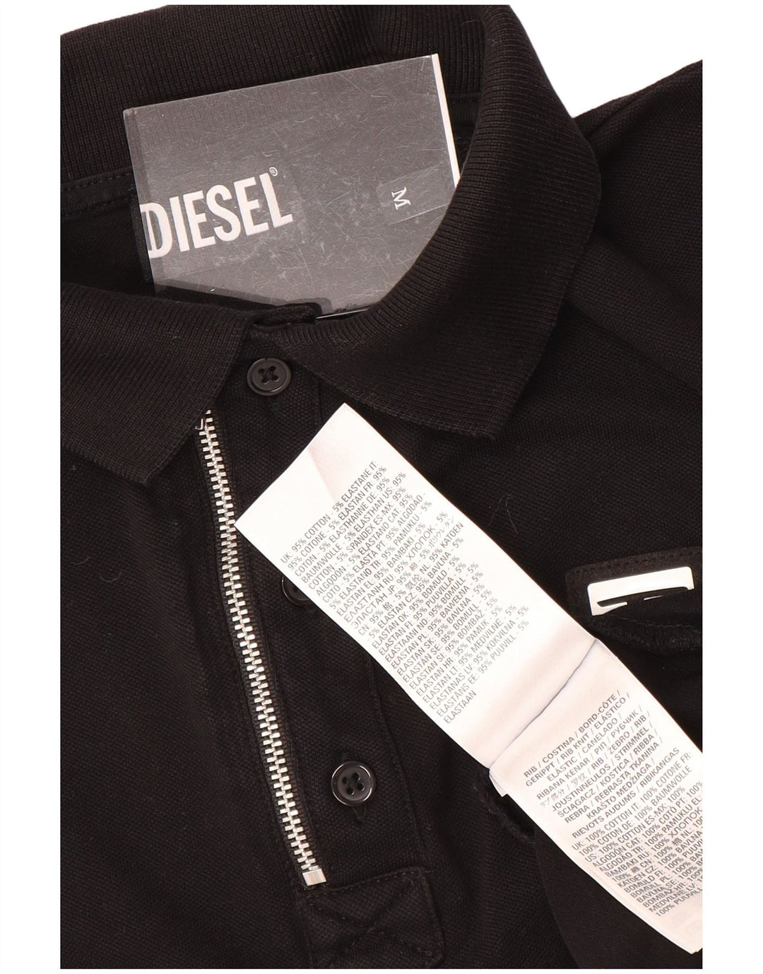 DIESEL Herre poloshirt Medium Sort Bomuld