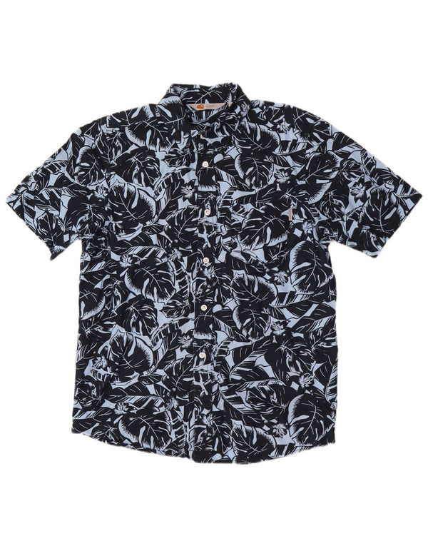 Carhartt Kortærmet Herreskjorte Medium Navyblå Blomsterbomuld