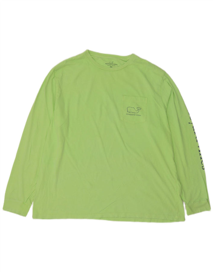 Vineyard Vines Herre Grafisk Top Langærmet 2XL Grøn Bomuld