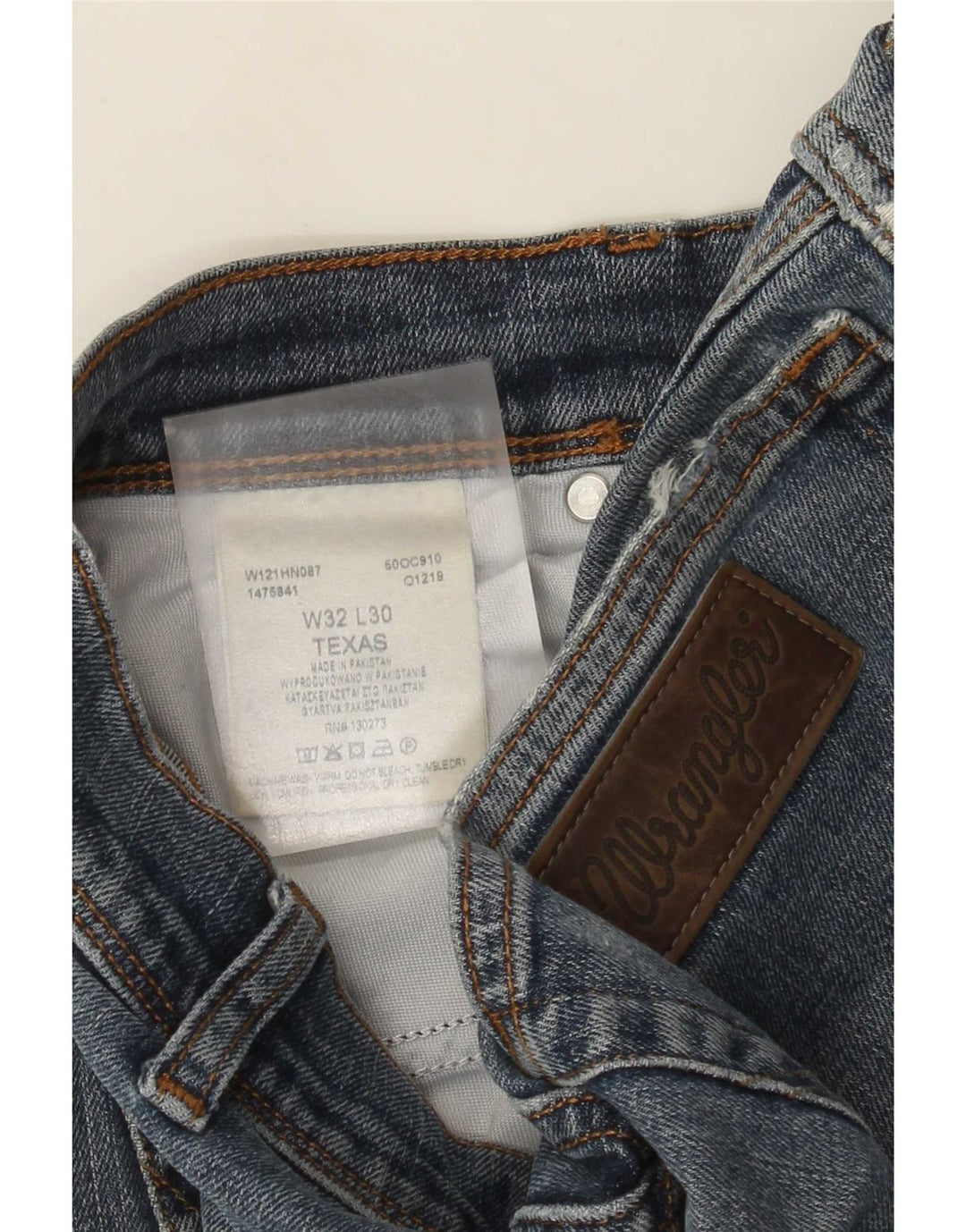 Wrangler Herre Texas Straight Jeans W32 L30 Blå Bomuld