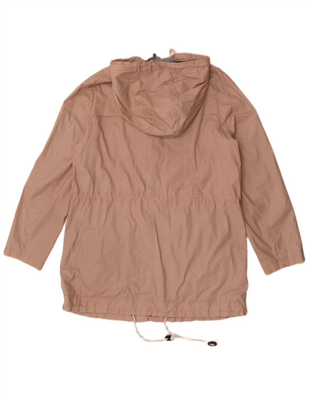 Marks & Spencer Dame Hooded Parka Jacket UK 14 Large Pink Bomuld