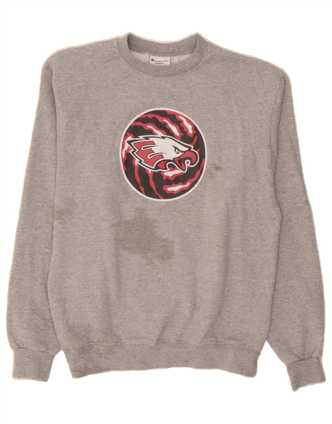 CHAMPION Mens Graphic Sweatshirt Jumper Medium Grey Vintage Champion and Second-Hand Champion from Messina Hembry 
