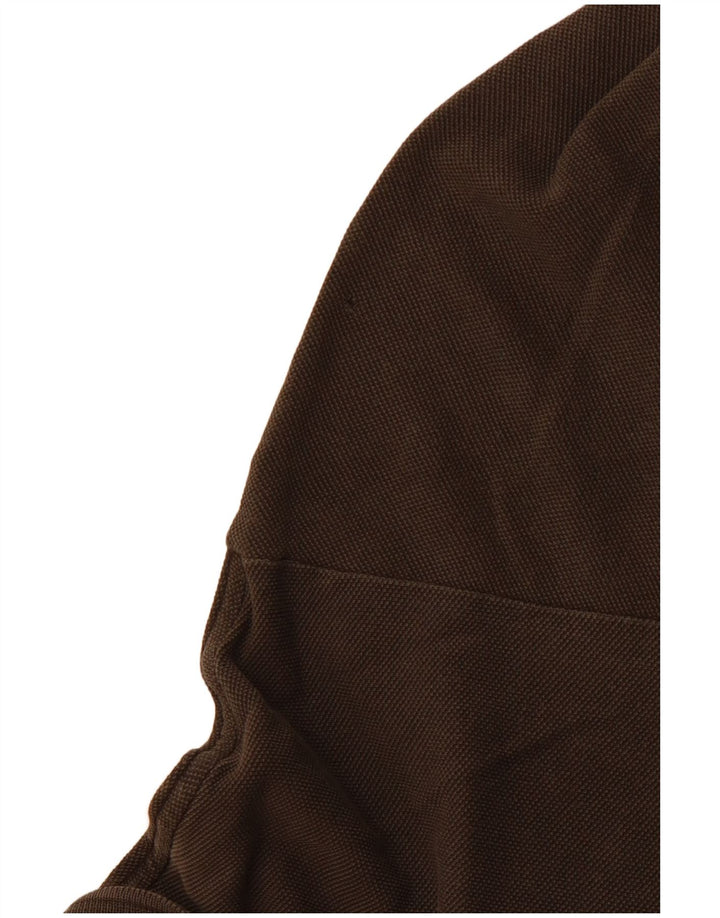 LACOSTE Langærmet poloshirt til mænd størrelse 5 Stor brun bomuld