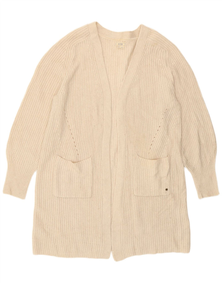Fat Face Dame Oversized Longline Cardigan Sweater UK 16 Large Off White