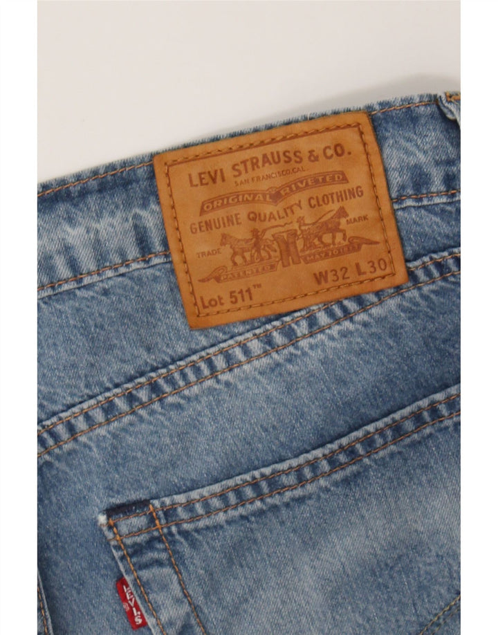 LEVI'S Mens 511 Slim Jeans W32 L30 Blue Cotton Vintage Levi's and Second-Hand Levi's from Messina Hembry 