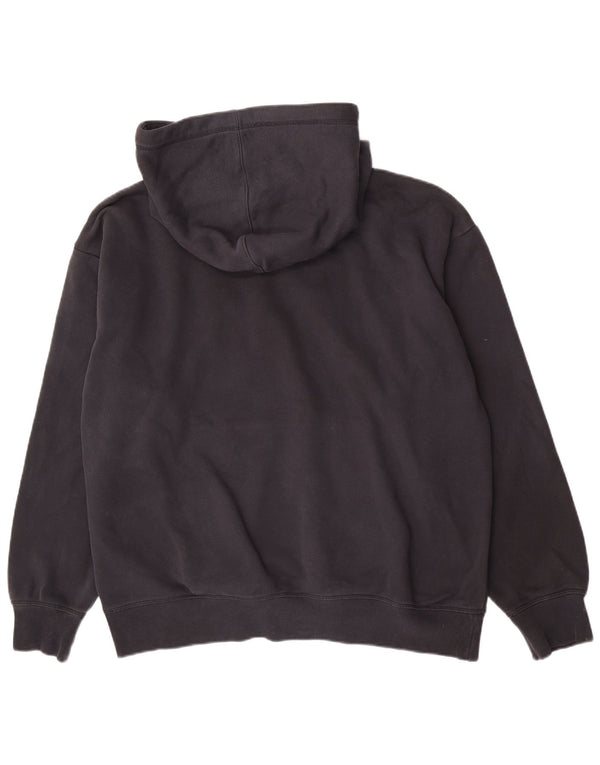 Champion Dame Grafisk Hoodie Jumper UK 18 XL Sort Bomuld