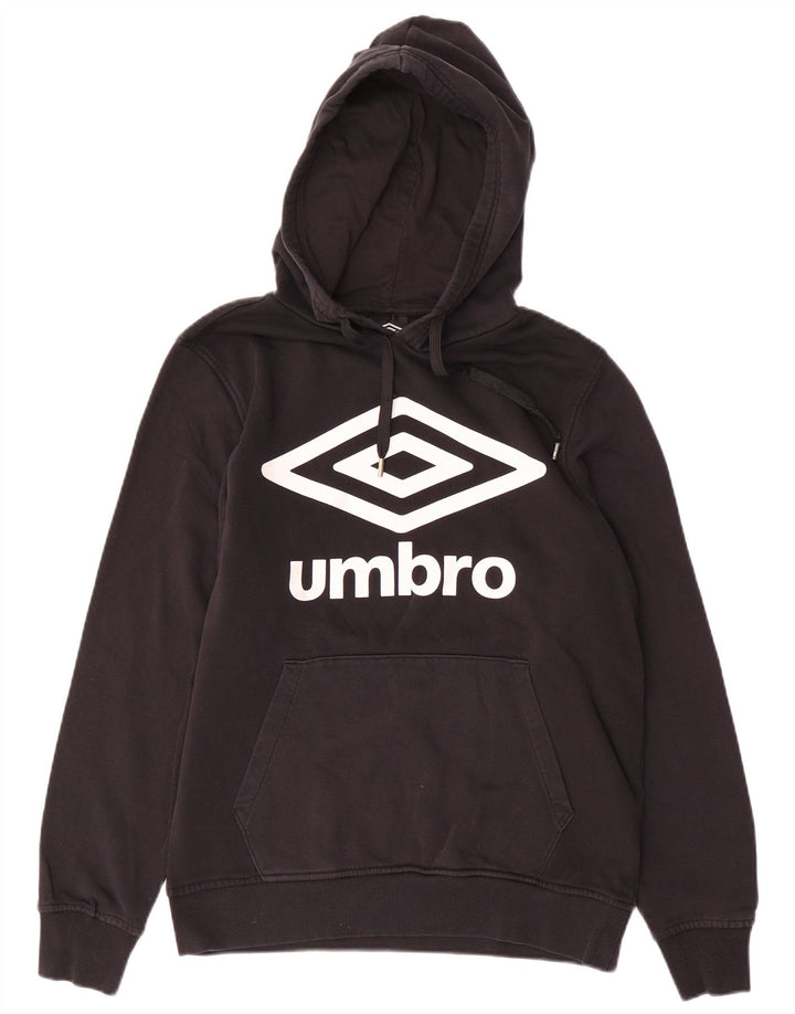 UMBRO Grafisk hættetrøje til mænd mellem sort bomuld
