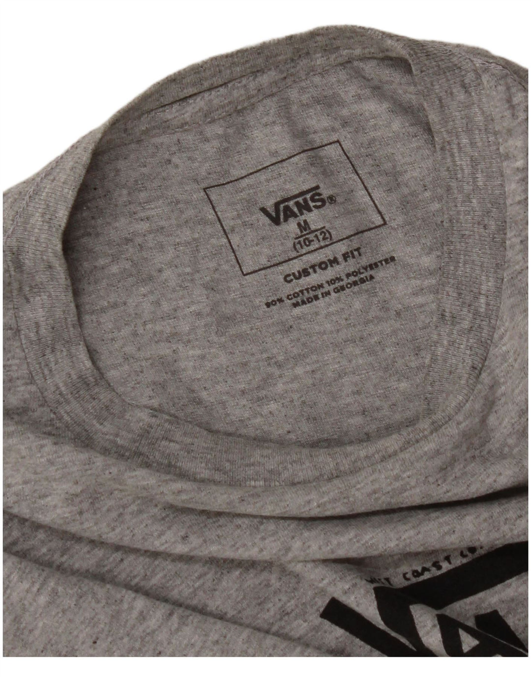 VANS Drenge Custom Fit grafisk T-shirt Top 10-11 år Medium Grå Flecked