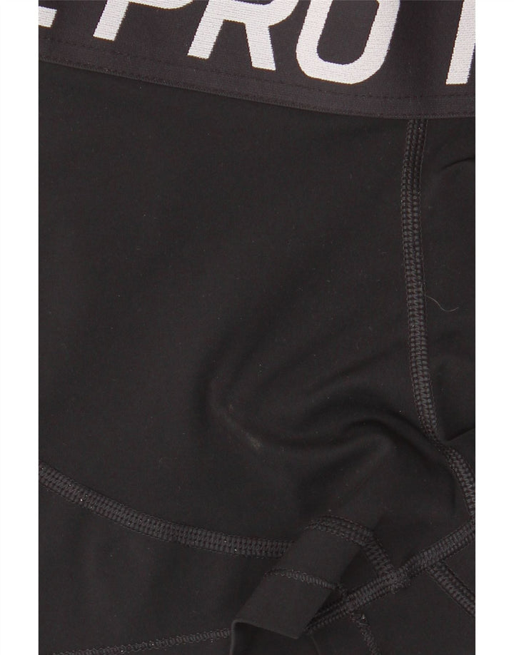 Nike Dame Dri Fit grafiske sportsshorts UK 8 Small Black Polyester