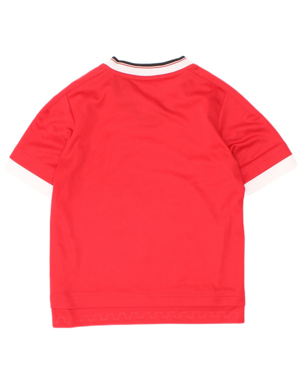Adidas Boys Manchester United Grafisk T-Shirt Top 4-5 år Rød Colourblock