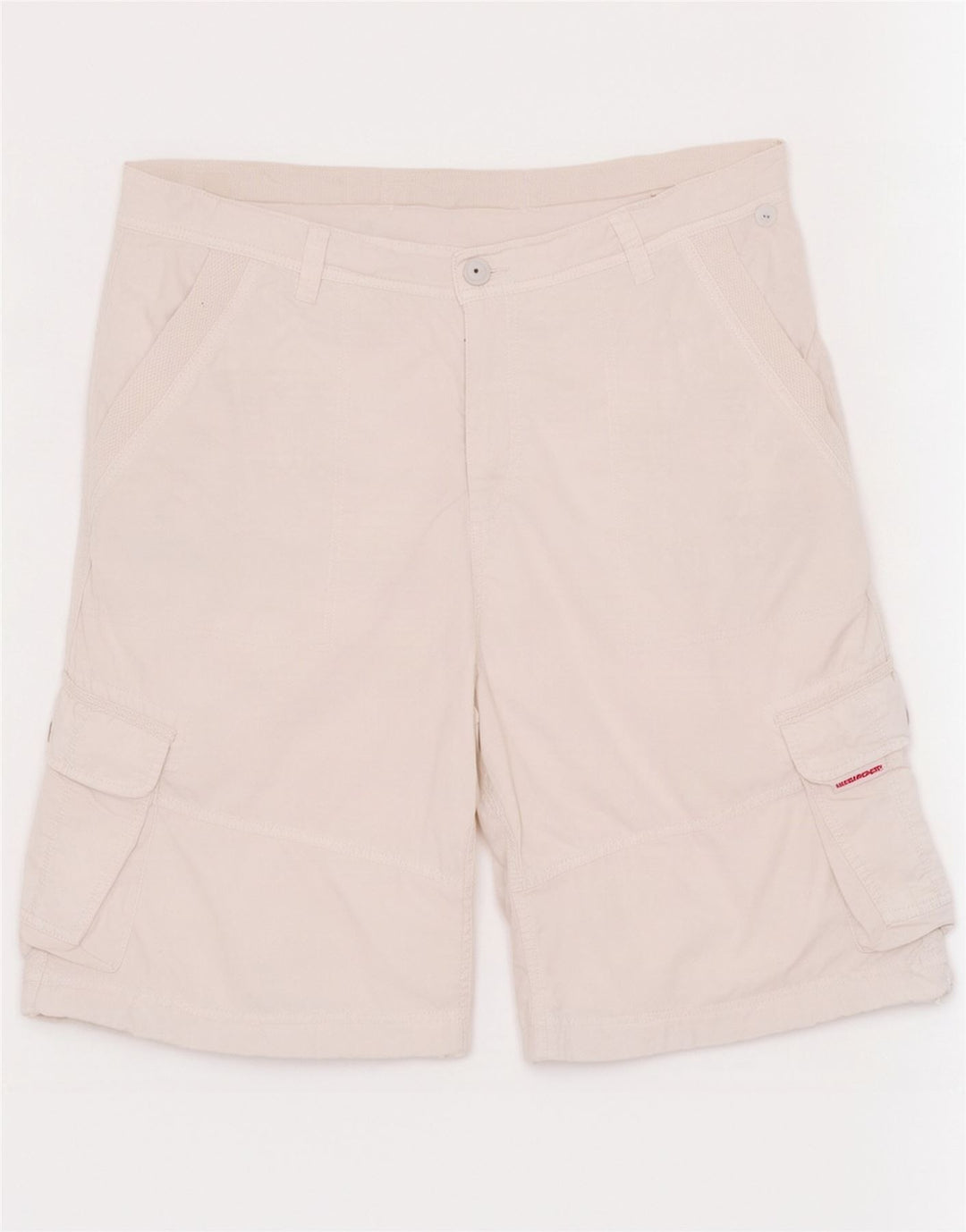 Ultramagnetic Herre Cargo Shorts XL W38 Hvid Bomuld
