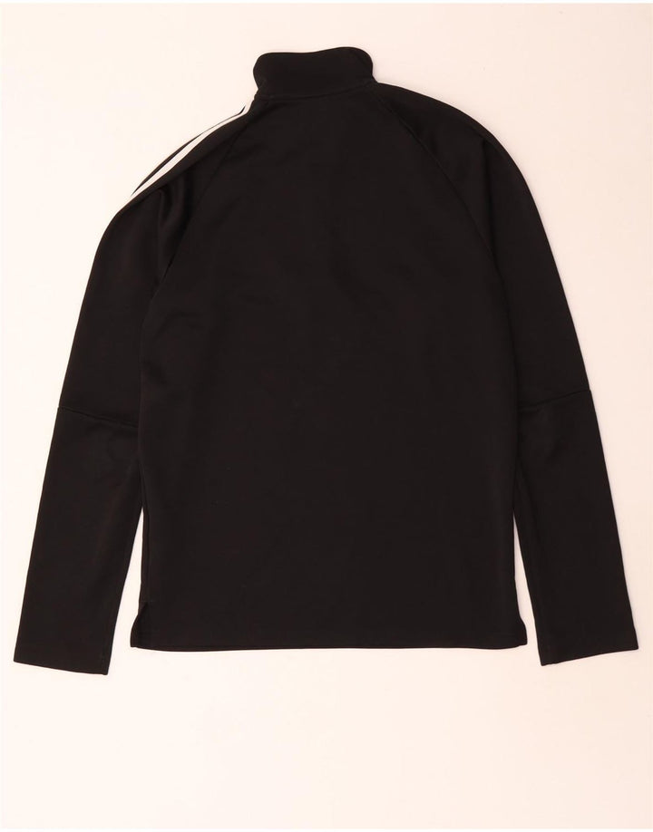 Adidas Herre Climalite Pullover med lynlås-hals Træningsdragt Top Lille sort polyester