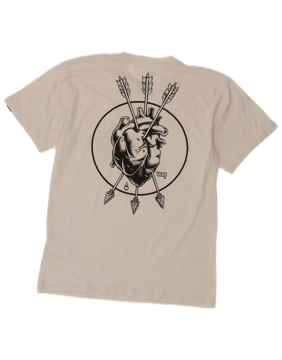 Vans Herre Classic Fit Grafisk T-Shirt Top Lille Hvid Bomuld