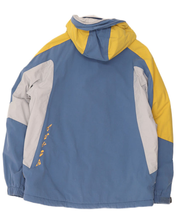 O'Neill Herre grafisk hætte skijakke UK 38 Medium Blue Colourblock Nylon