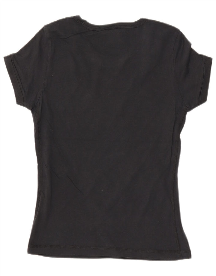 CHAMPION Womens Heritage Classics Grafisk T-Shirt Top UK 10 Small Black