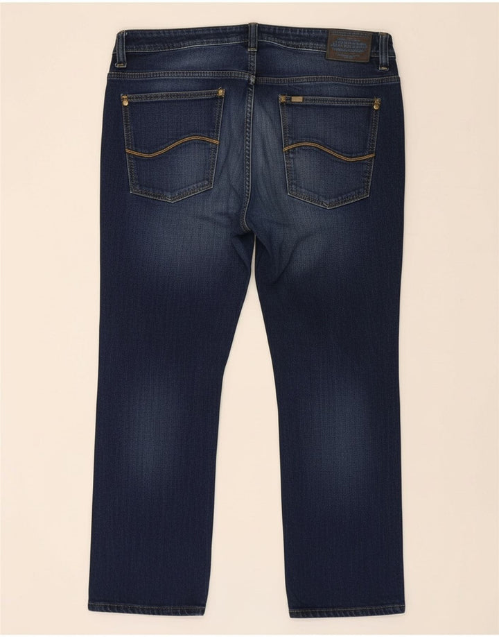 LEE Mens Straight Jeans W38 L29 Blue Cotton