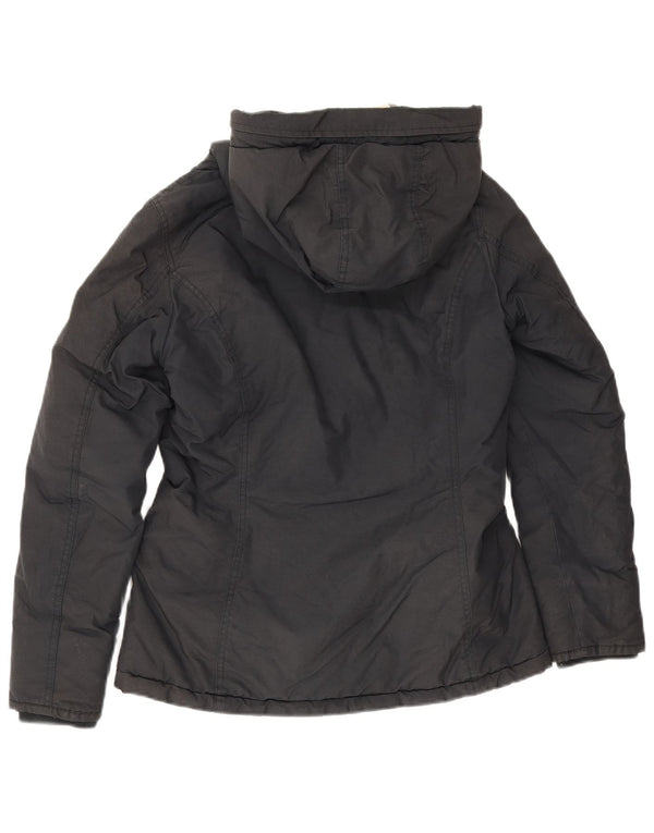 Woolrich Dame Hætte Vindjakke UK 10 Lille Sort