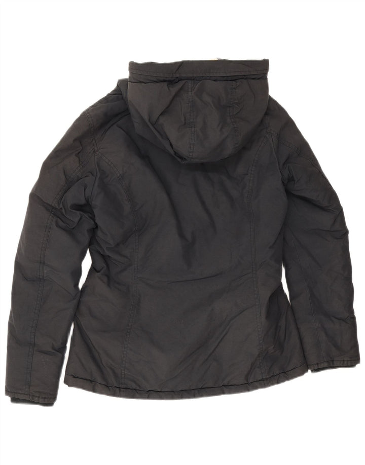 Woolrich Dame Hætte Vindjakke UK 10 Lille Sort