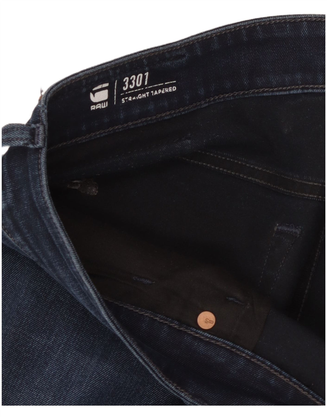 G-STAR Herre 3301 Straight Tapered Jeans W38 L34 Blå Bomuld