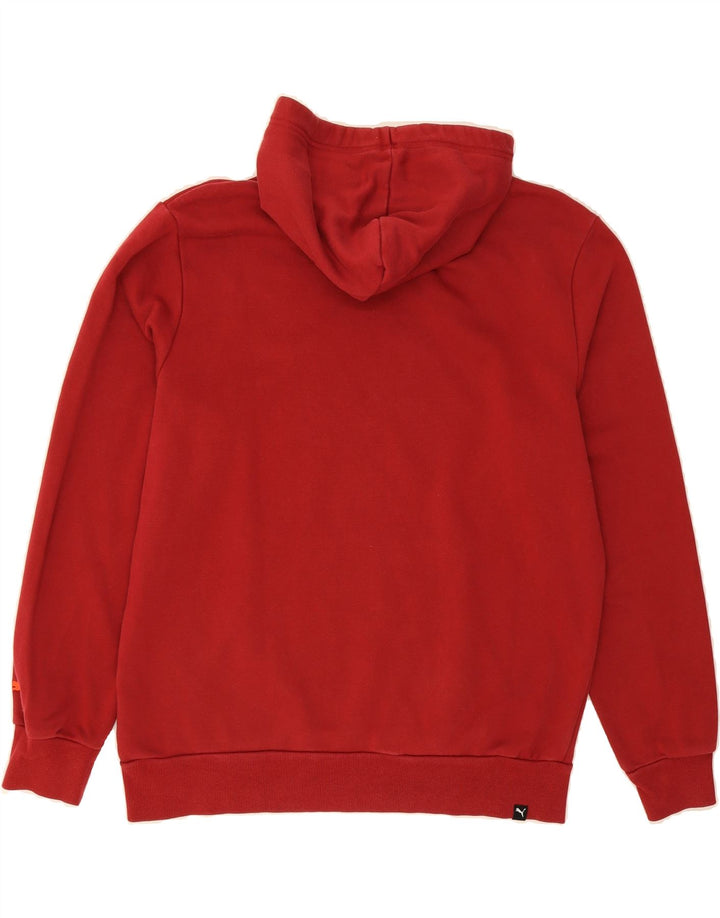 PUMA Mens Graphic Hoodie Jumper Large Red Cotton Vintage Puma and Second-Hand Puma from Messina Hembry 
