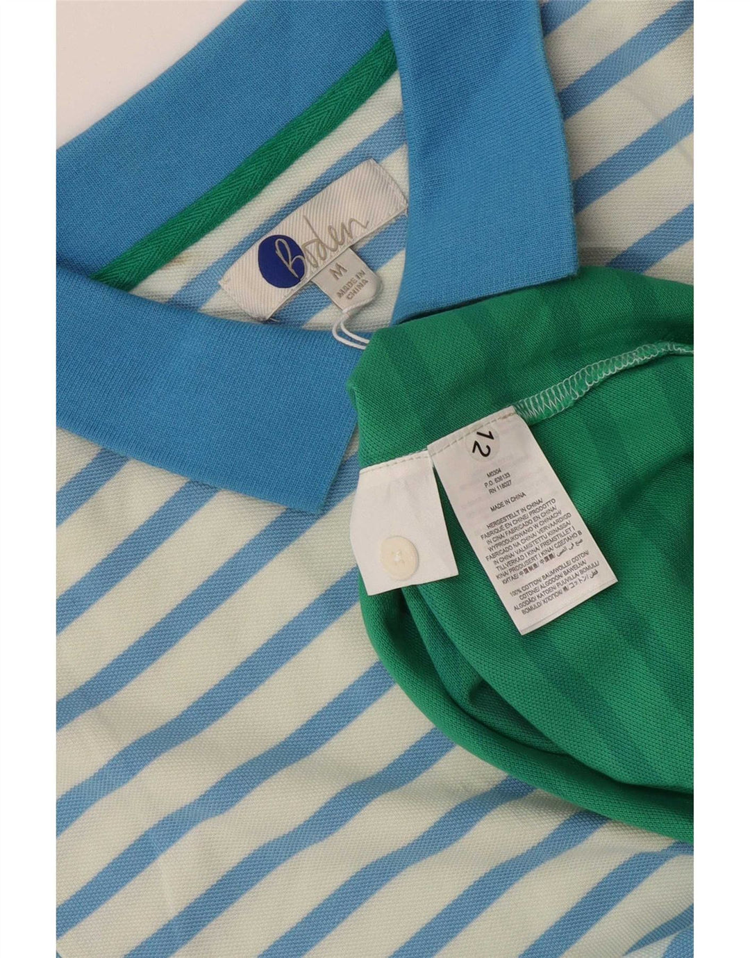 Boden Mens Polo Shirt Medium Multicoloured Striped Cotton