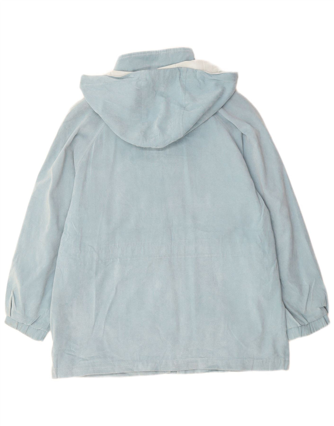 LONDON FOG Vindjakke med hætte til kvinder UK 16 Stor blå polyester