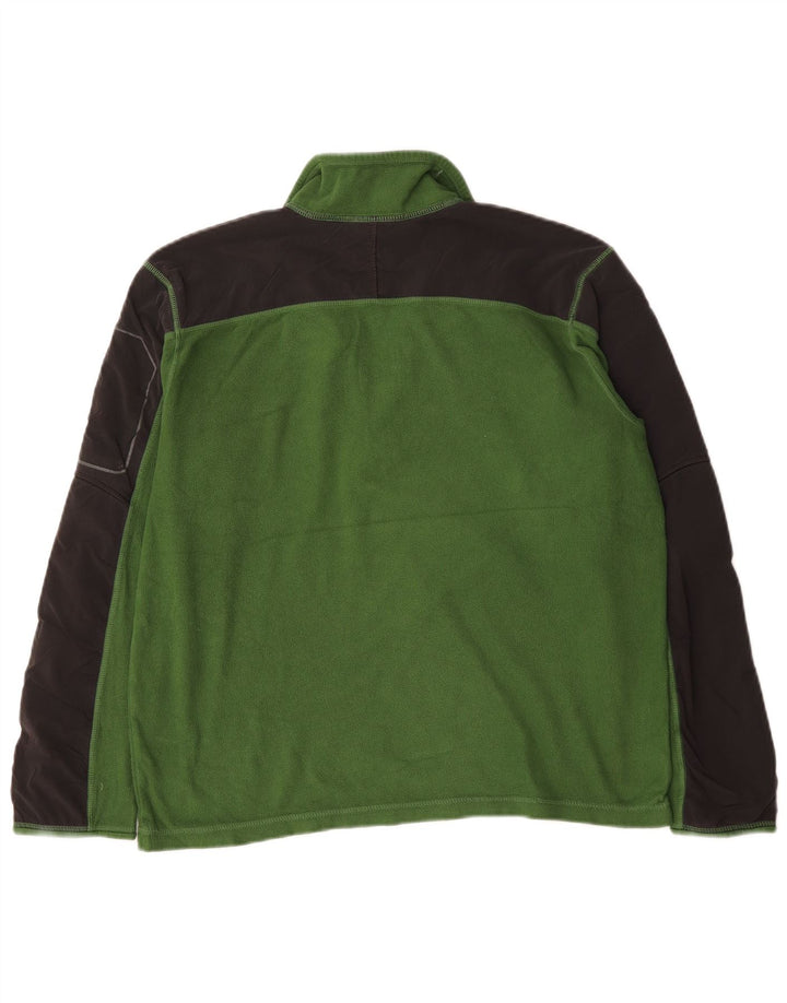 The North Face Fleece Jumper med lynlås til mænd mellem grøn farveblok