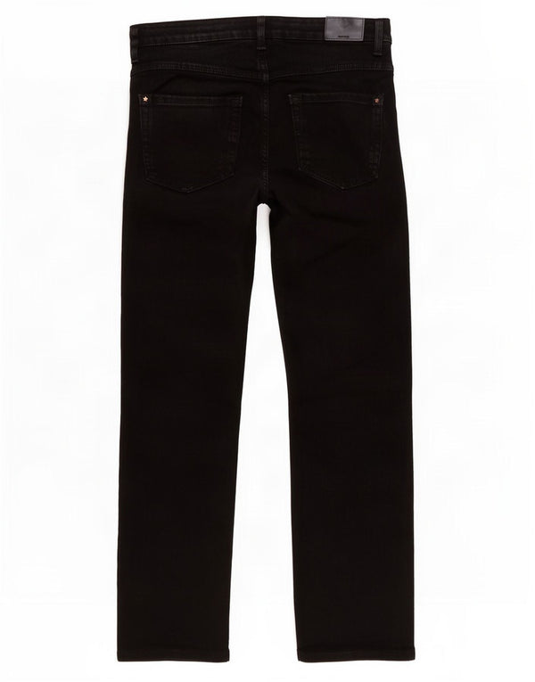 Marks & Spencer Womens Crop Straight Jeans UK 12 Medium W30 L26 Black
