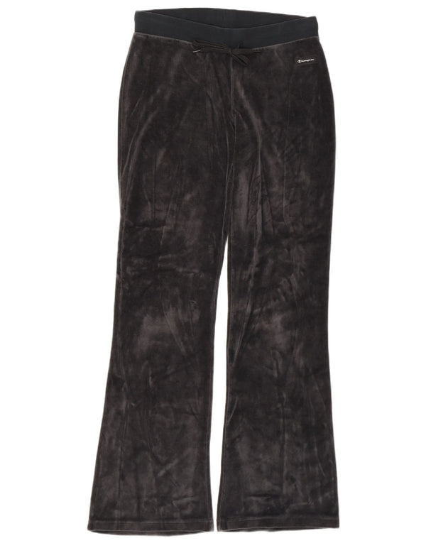 Champion Womens Velour Træningsdragt Bukser UK 12 Medium Grey Tie Dye