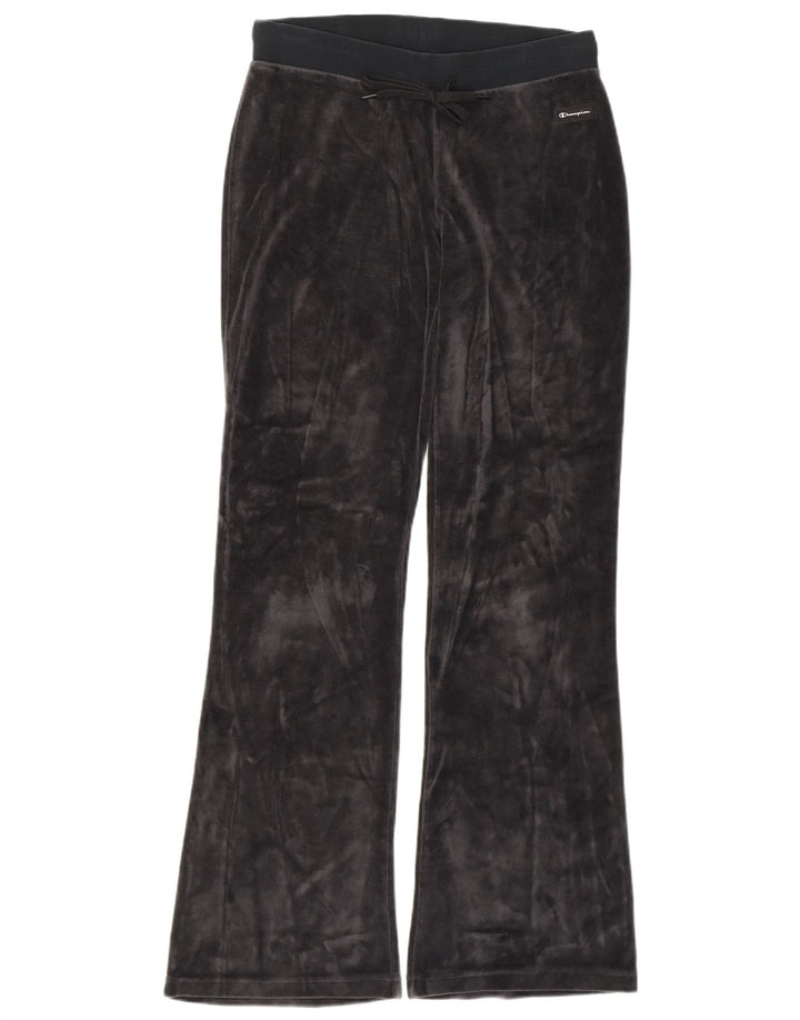 Champion Womens Velour Træningsdragt Bukser UK 12 Medium Grey Tie Dye