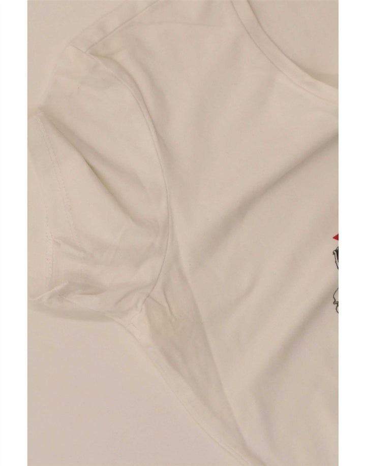 Guess Grafisk T-shirt top til kvinder UK 12 Medium White