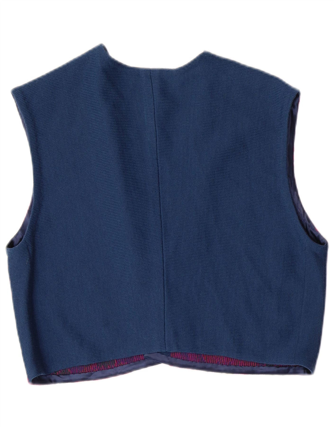 VINTAGE Dame 3-delt sæt IT 46 Stort W26 Marineblå Floral Virgin Wool