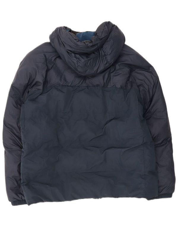 Timberland Herre hættepolstret jakke UK 42 XL marineblå nylon