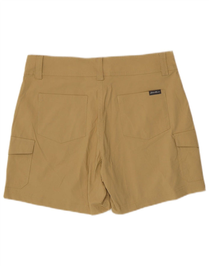 Eddie Bauer Dame Cargo Shorts US 4 Small W30 Beige Nylon