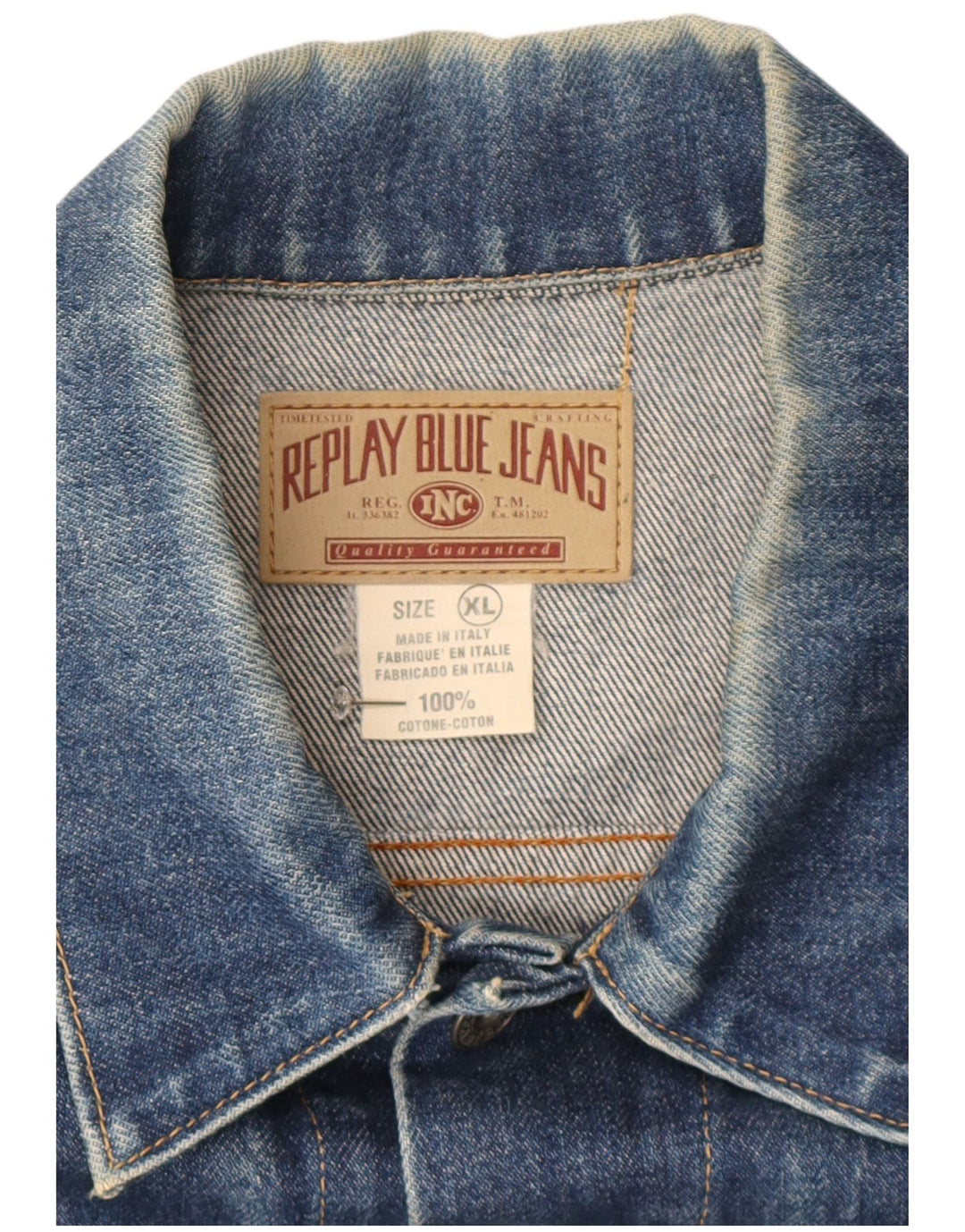 Replay Dame Denim Jacket UK 18 XL Navy Blue Bomuld