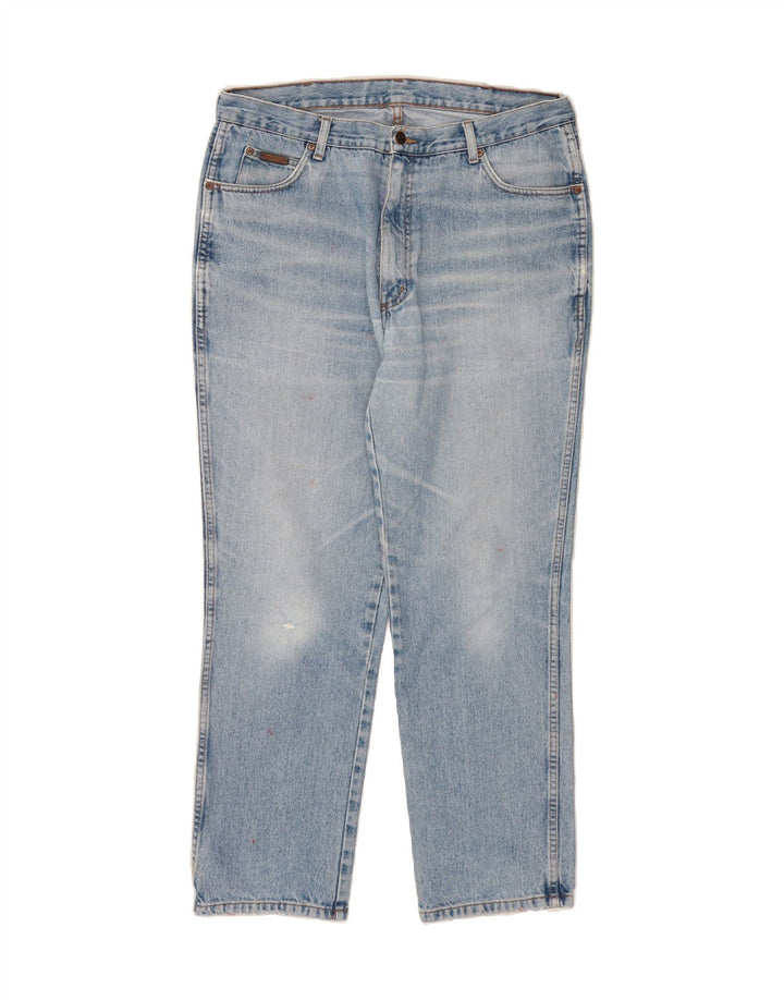 WRANGLER Mens IDAHO Straight Jeans W38 L32 Blue Cotton Vintage Wrangler and Second-Hand Wrangler from Messina Hembry 