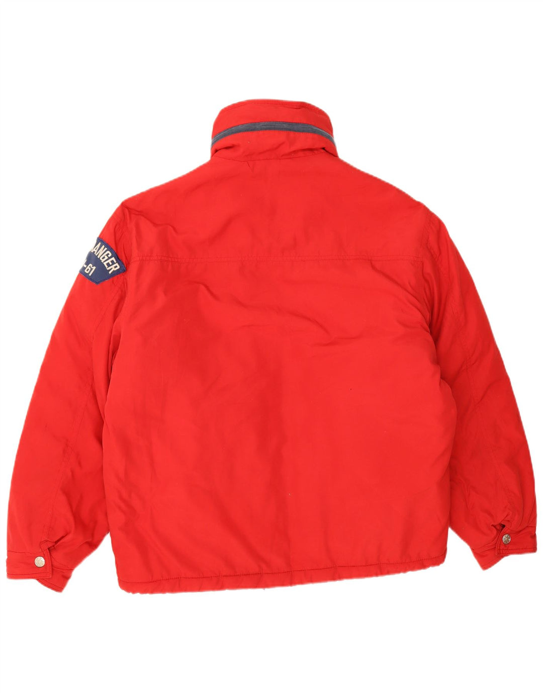 Polbot Herre Loose Fit Polstret Jakke UK 38 Medium Rød Polyester
