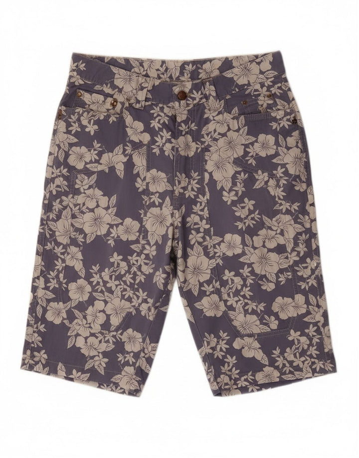 Jeckerson Herre Bermuda Shorts W31 Medium Blue Floral Bomuld