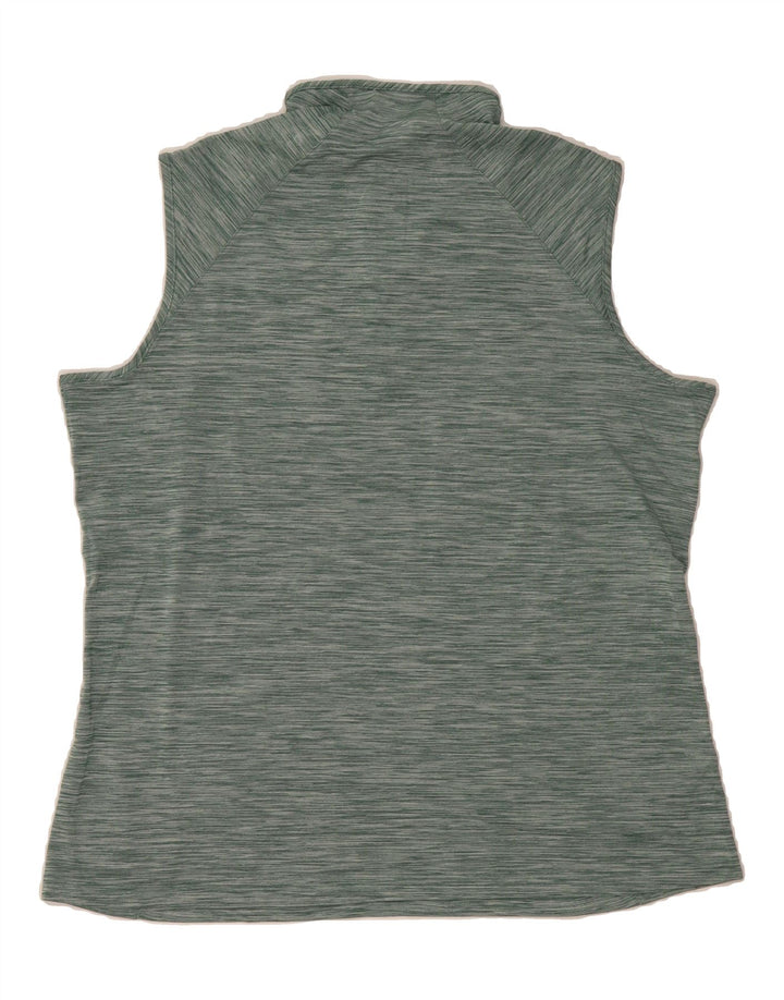 PUMA Womens Vest Top UK 20 2XL Green Pinstripe Polyester Vintage Puma and Second-Hand Puma from Messina Hembry 