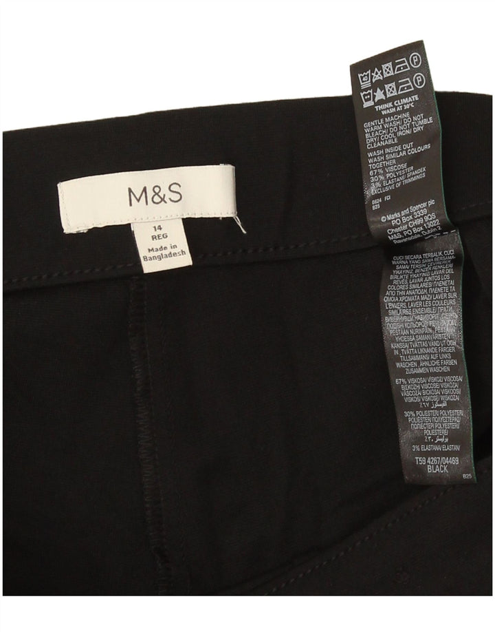 Marks & Spencer Dame Slim Casual Bukser UK 14 Medium W30 L26 Sort