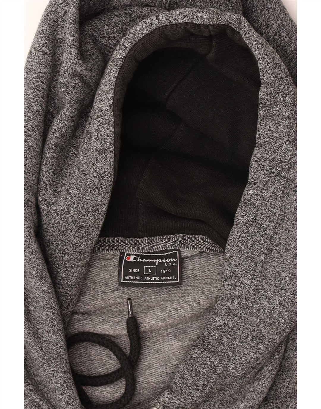 Champion Herre Regular Fit Hoodie Jumper Large Grå Flecked
