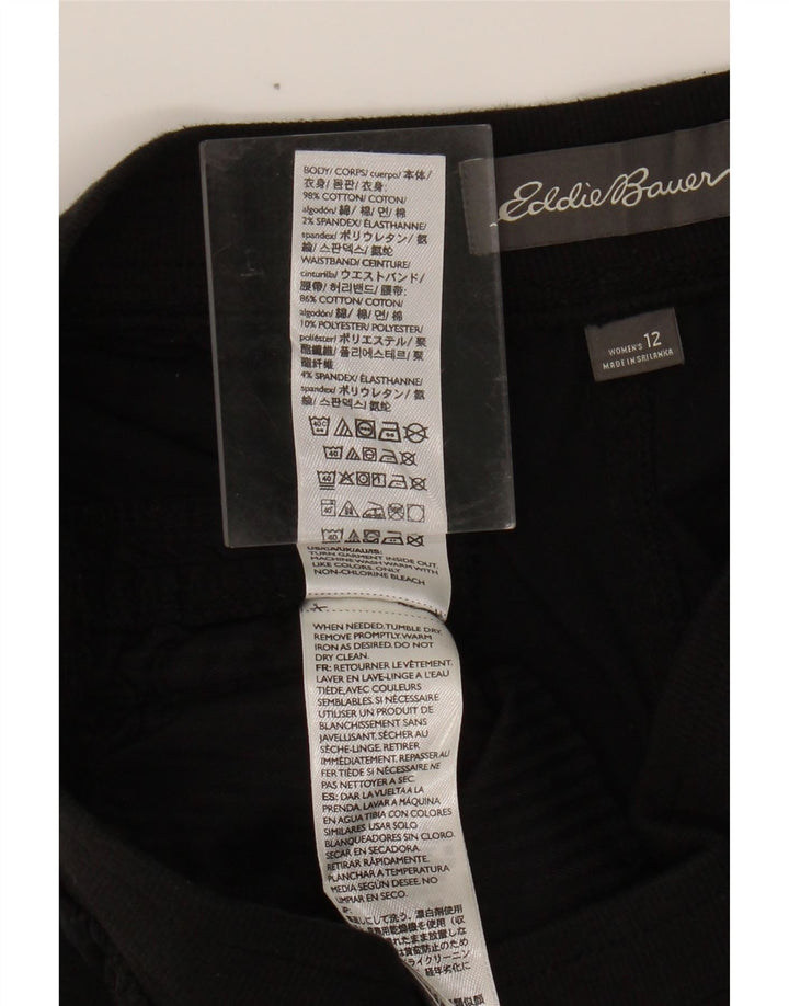 EDDIE BAUER Womens Cargo Tracksuit Trousers Joggers US 12 Large  Black Vintage Eddie Bauer and Second-Hand Eddie Bauer from Messina Hembry 