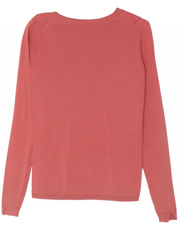 Massimo Dutti Dame V-hals sweater UK 6 XS Pink Bomuld