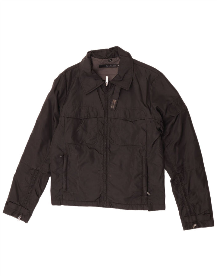 Calvin Klein Jeans Bomberjakke til mænd UK 36 Small Black
