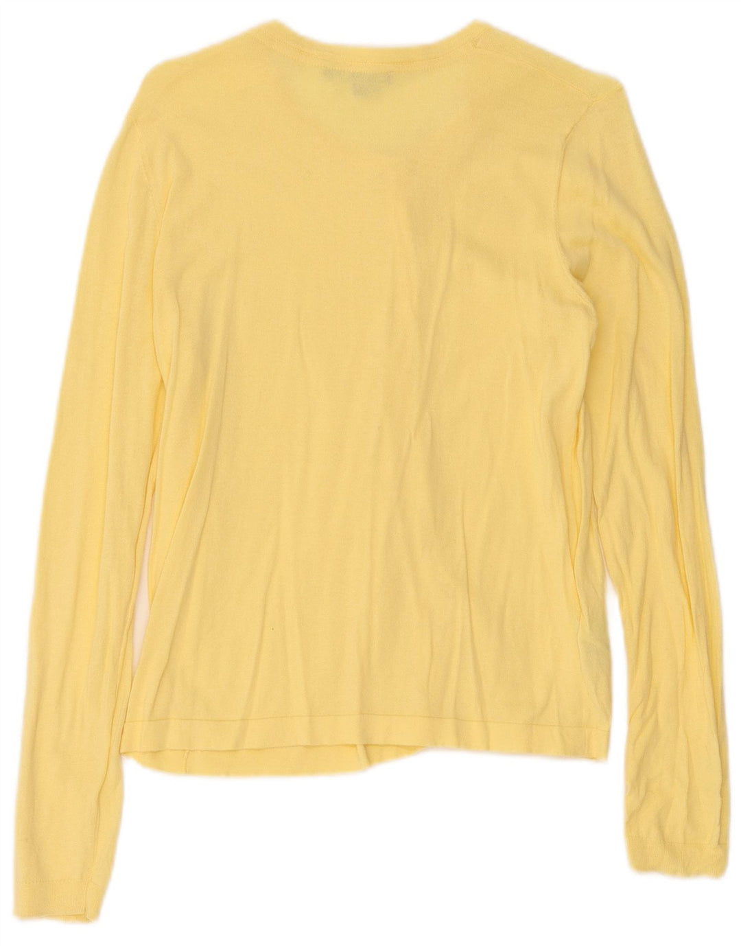 Laura Ashley Dame Cardigan Sweater UK 12 Medium Gul Bomuld